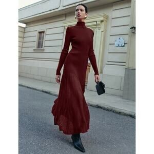 Commence pleated panel sweater dress XL